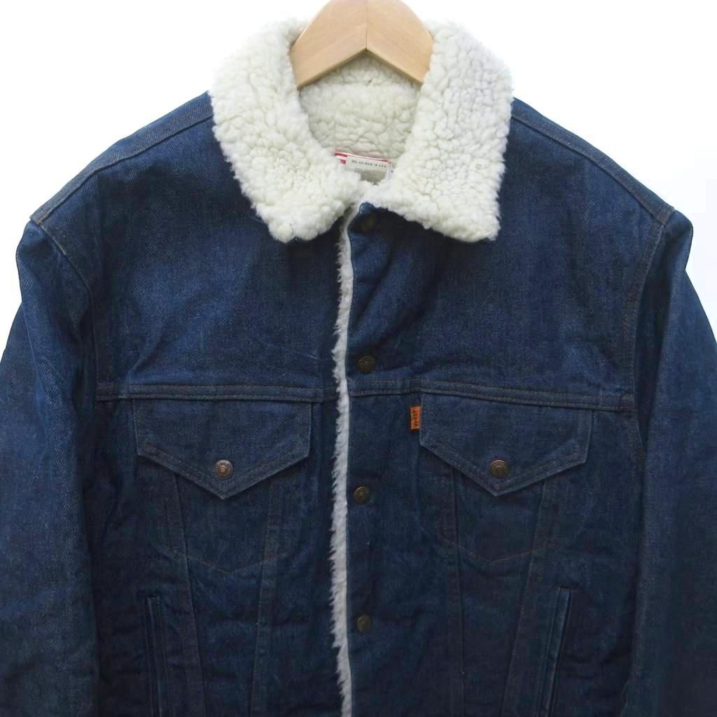 極上色落ち 70's Levi's 70608 ボアデニムジャケット サイズ42 70's Levi's デニムボアジャケット 