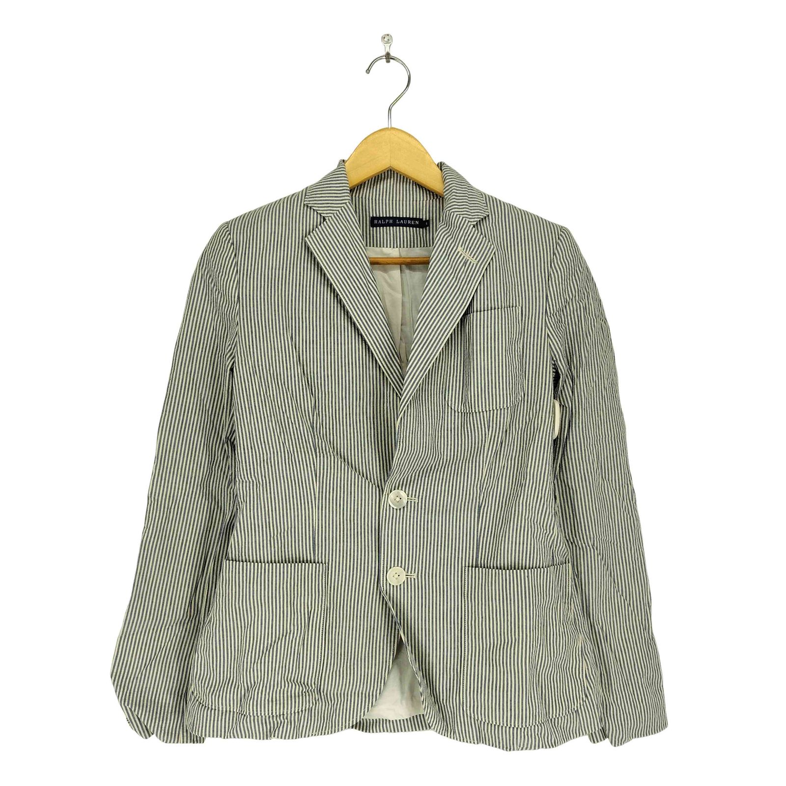 ラルフローレン RALPH LAUREN シアサッカーストライプ2Bテーラード