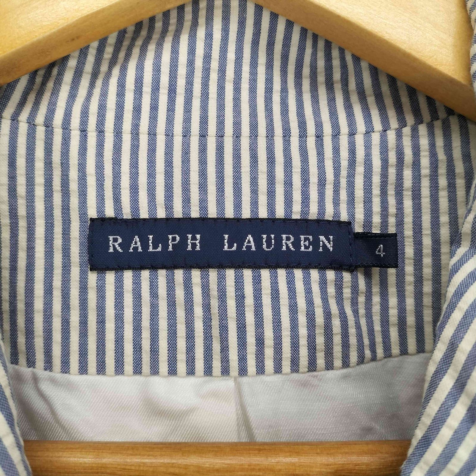 ラルフローレン RALPH LAUREN シアサッカーストライプ2Bテーラード