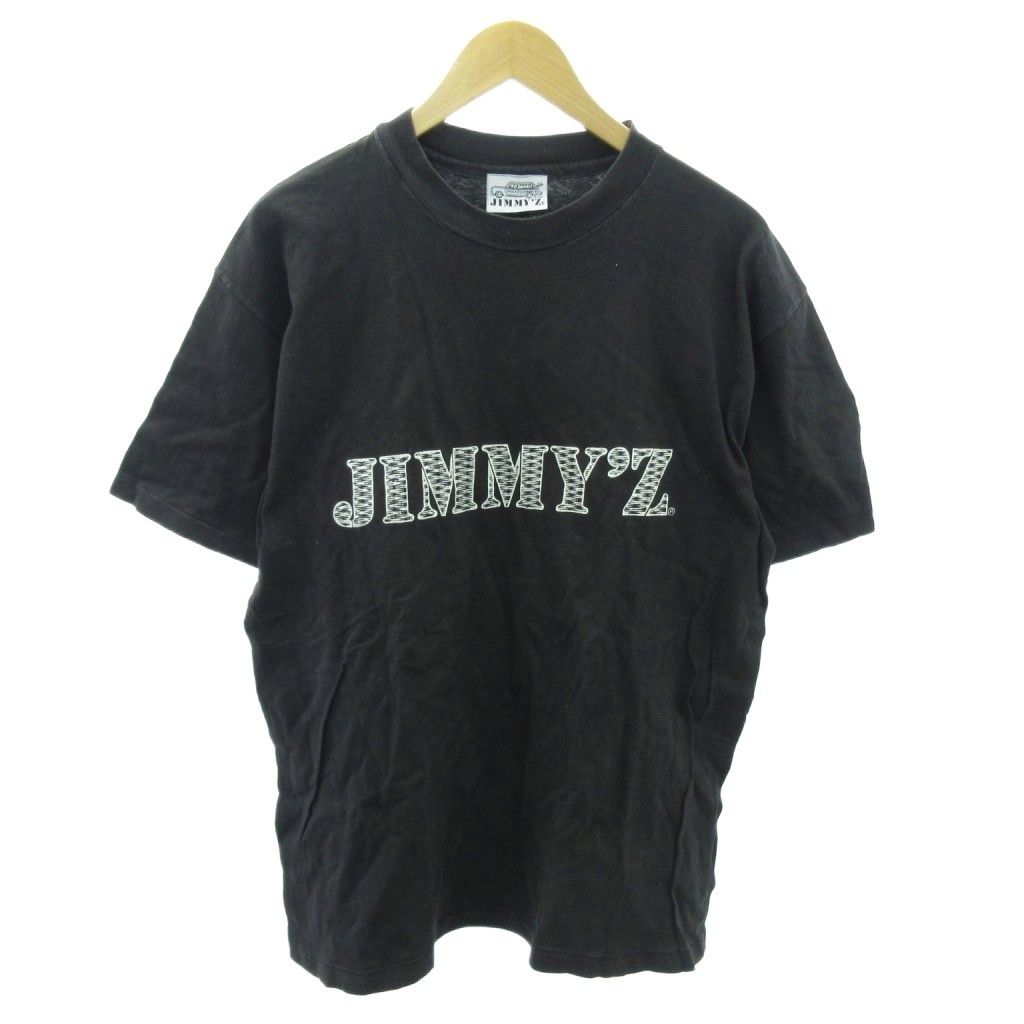 ジミーズ JIMMY'Z 90s Tシャツ ロゴ プリント 半袖 M 黒 ブラック 1210