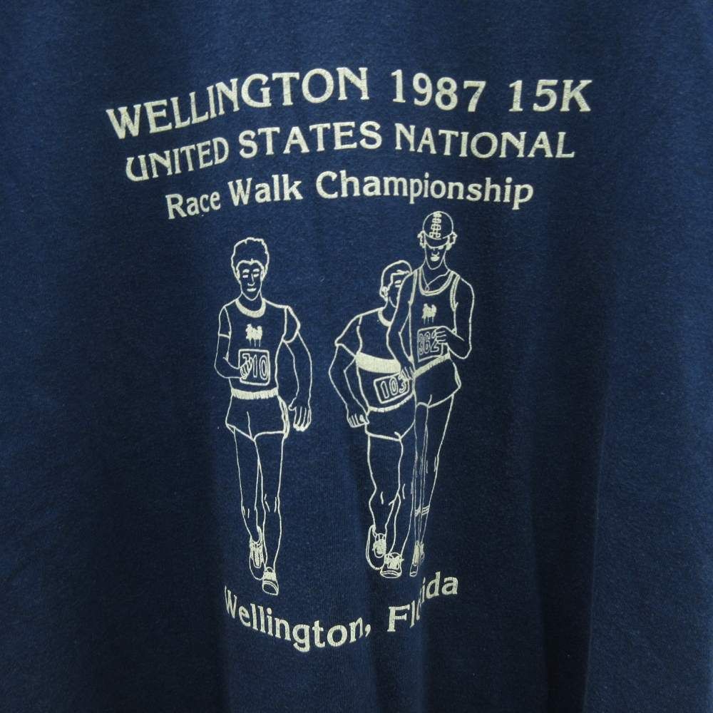 ヘインズ Hanes 90s マラソン Tシャツ USA製 米国製 半袖 紺 ネイビー