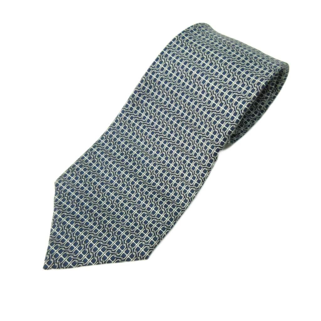 HERMES シルク グレー ネクタイ 中古・古着通販】HERMES (エルメス) シルクネクタイ グレー サイズ