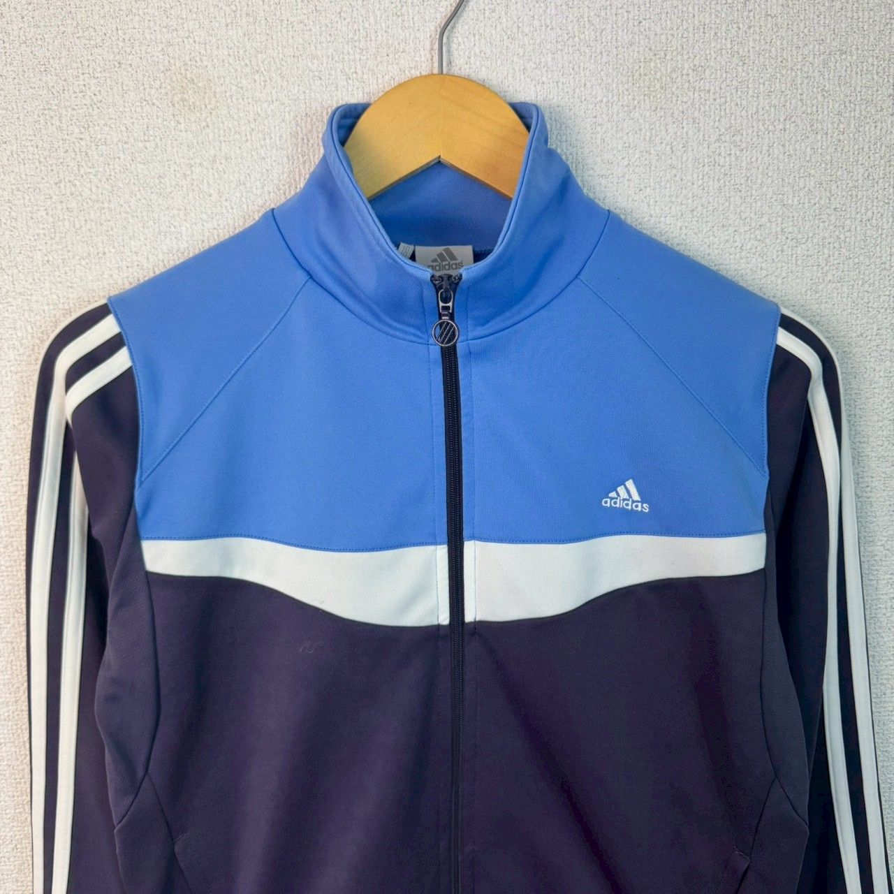 adidas アディダス トラックジャケット ロゴ刺繍 パープル Mサイズ