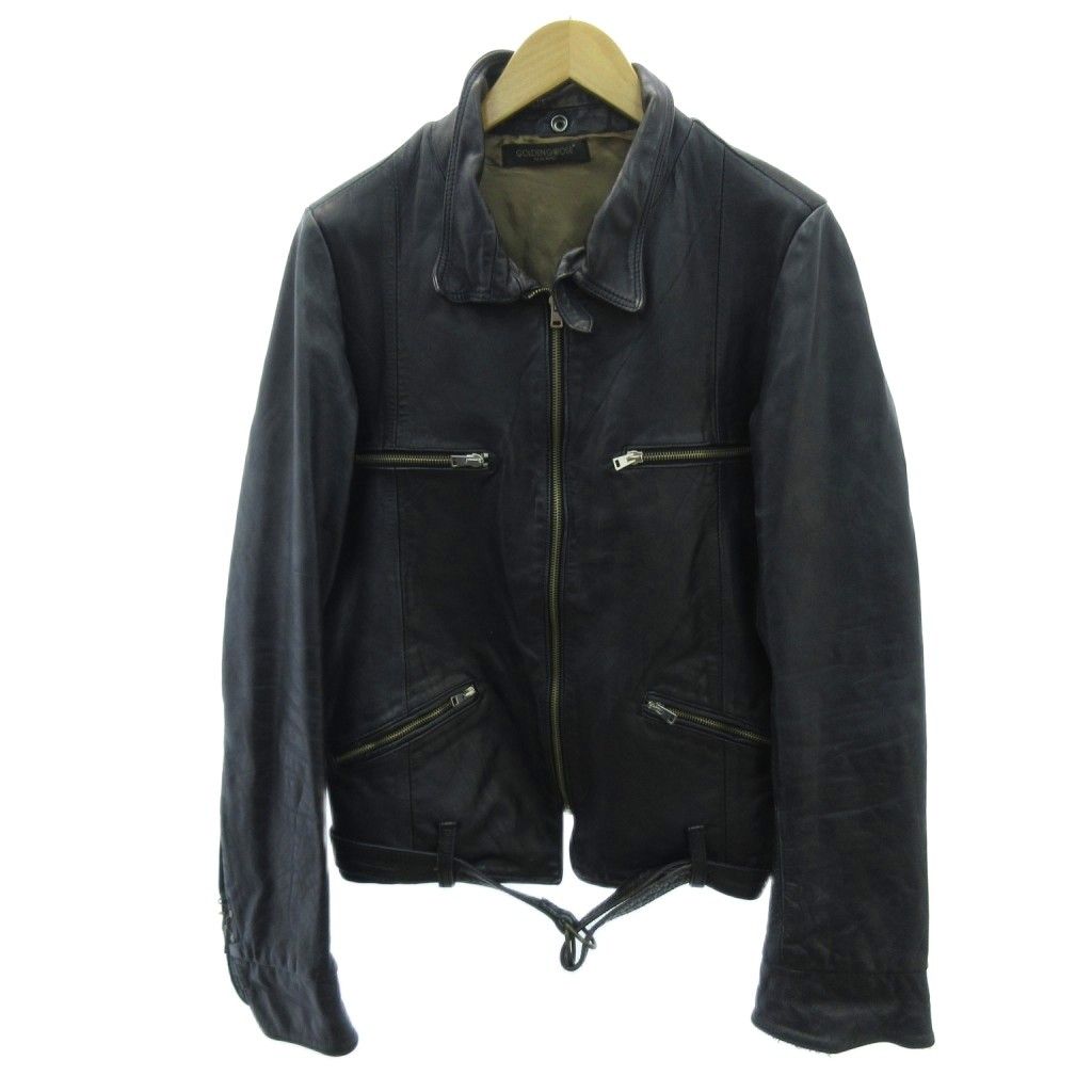 ゴールデングース　golden レザージャケット　シングルライダース ゴールデングース GOLDEN GOOSE シングルライダース レザージャケット