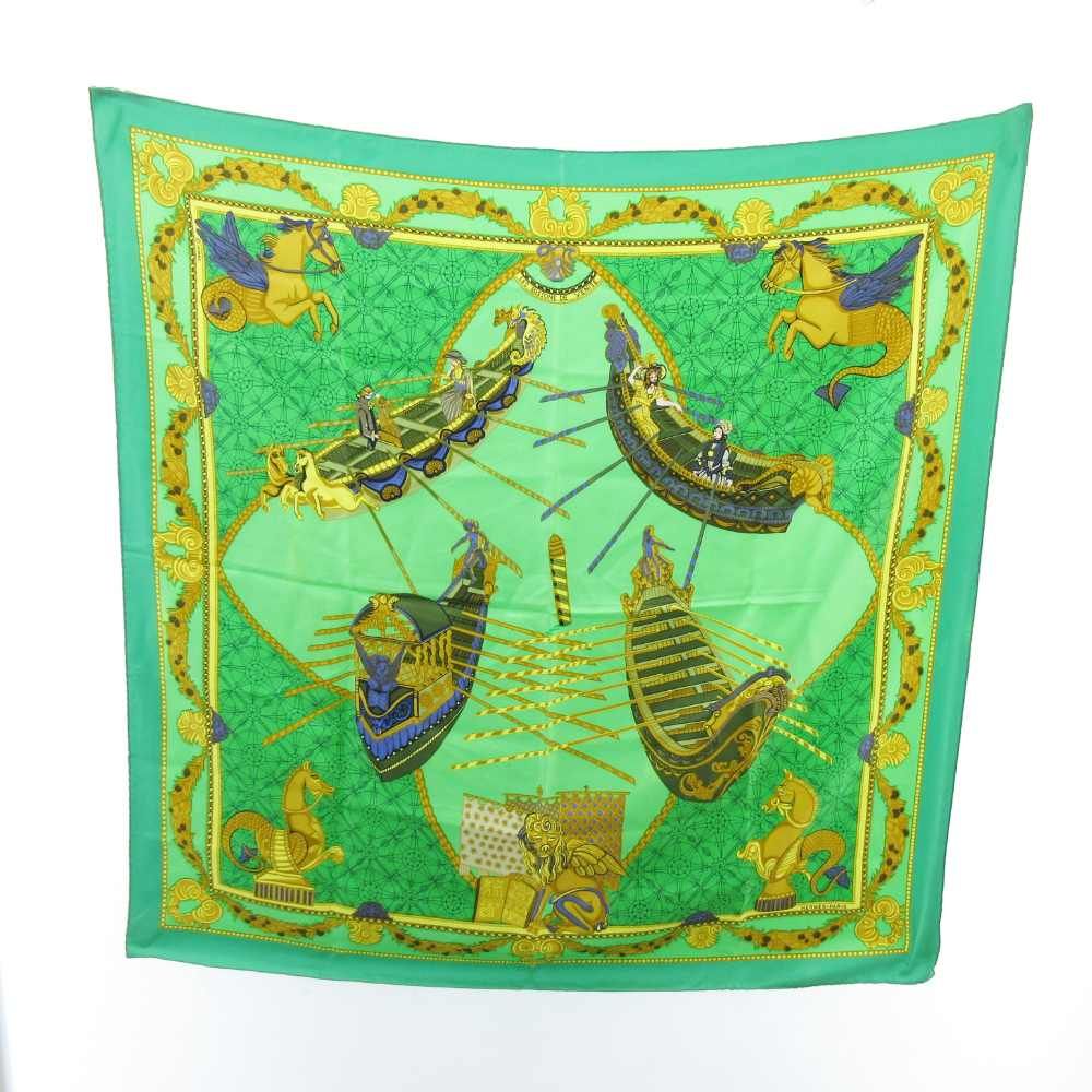 エルメス HERMES カレ90 スカーフ LES BISSONE DE VENISE ヴェニスの船