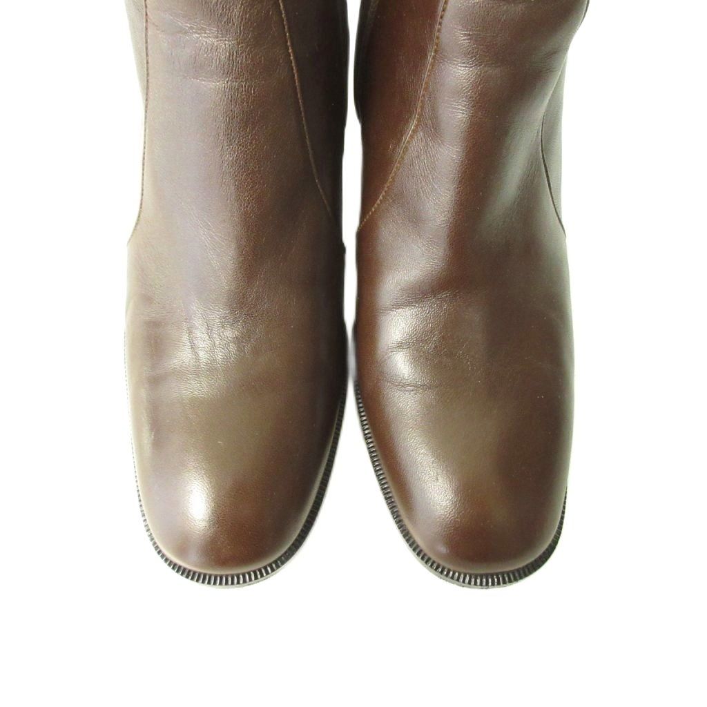 エルメス　ブラウン ストレッチニット ブーティ ヒール8cm エルメスブラウン ストレッチニット ブーティ ヒール8cm