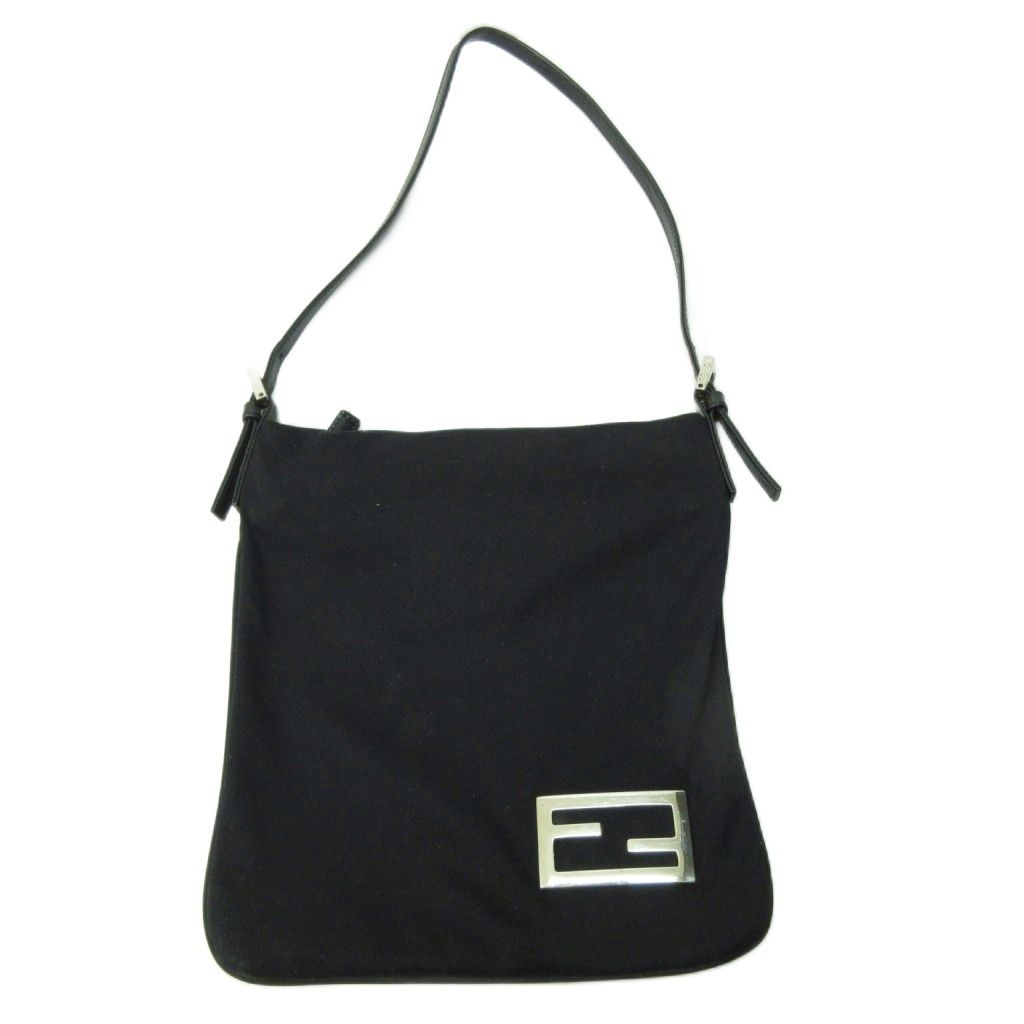 良品◎FENDI フェンディ マンマバケット ジャージー 黒 ブラック フェンディ FENDI マンマバケット コットンジャージー ワンショルダー