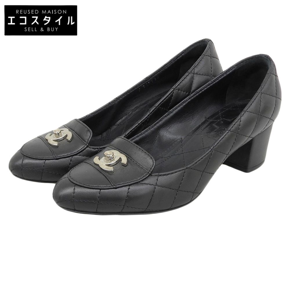 CHANEL パンプス　ハイヒール　ココマーク　ブラック　レザー　サイズ7 楽天市場】【シャネル】Chanel 22B ココマーク レザー ヒール パンプス