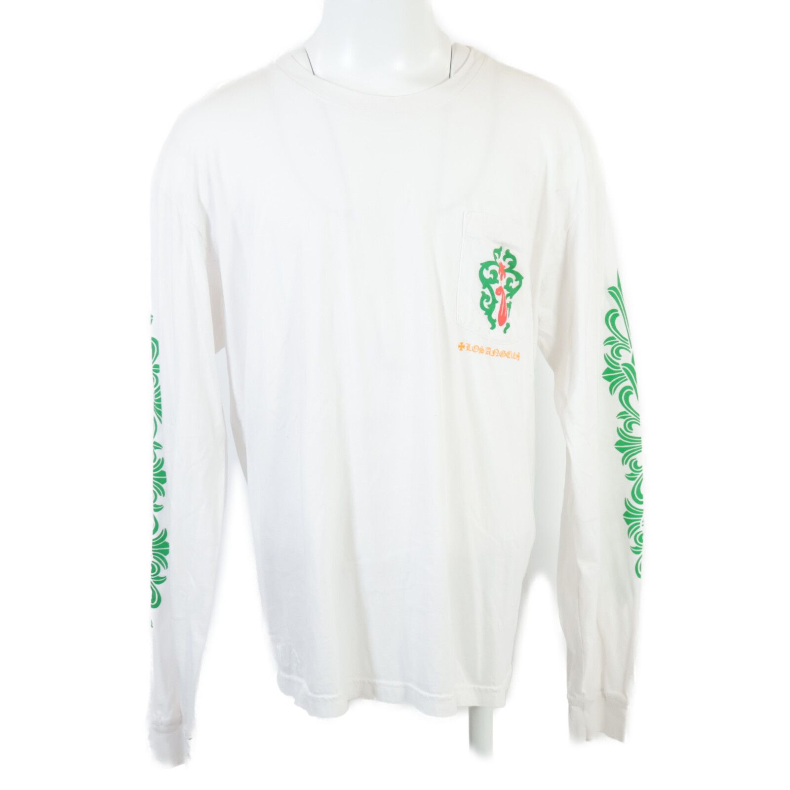 希少old chrome hearts LA ロンt シルバープリント CHROME HEARTS（クロムハーツ） OLD Los Angeles T BAR オールド