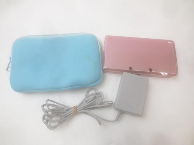  中古品 ゲーム ニンテンドー3DS 本体 CTR-001 ミスティピンク 動作品 周辺機器付き 本体(Nintendo Switch)