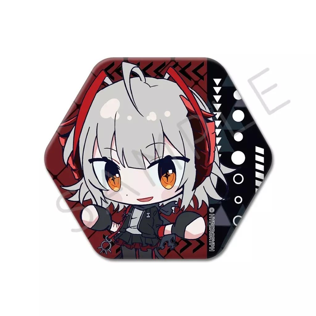 中古】バッジ・ビンズ F.W 六角形缶バッジ 「アークナイツ【焔燼曙明