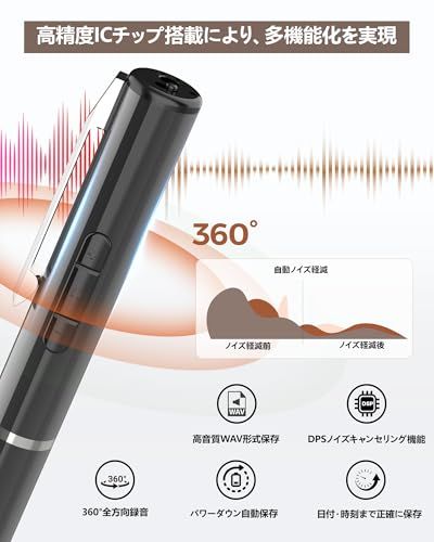 新品】【128GB】ボイスレコーダー 多機能録音ペン ペン型ICレコーダー