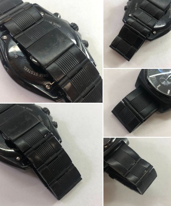【電池新品美品】ポールスミス腕時計36㎜ブラックシルバー(*^_^*) 04w5612∞※【】 Paul Smith ポールスミス 腕時計 0520-T020844