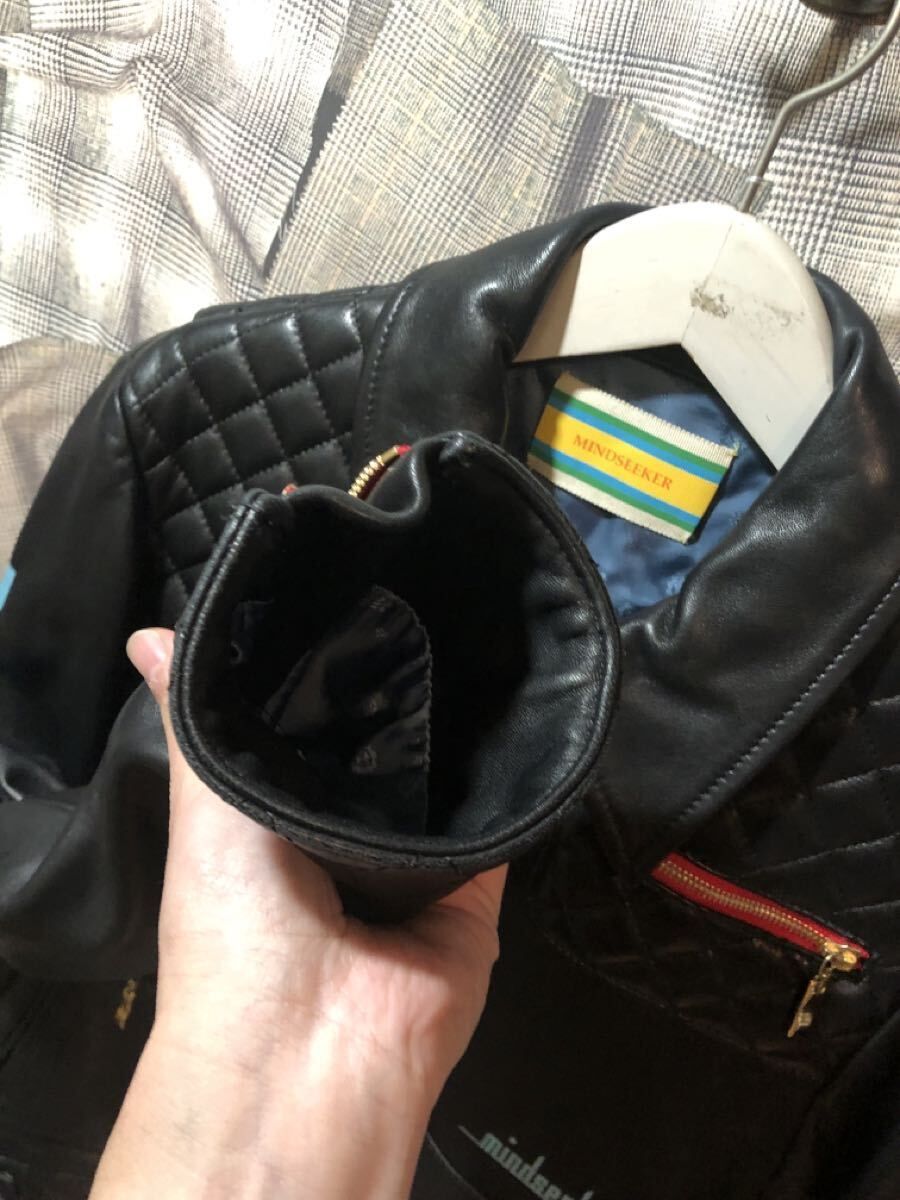 mindseeker マインドシーカー　本革ラムレザー　シングルジャケット　黒 MIND SEEKER レザージャケット マインドシーカー MS-172-001 ブラック