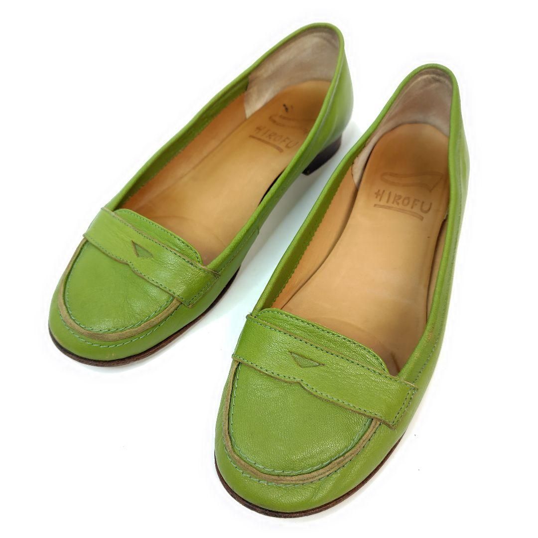 HIROFU ヒロフ コインローファー 23 モカシン レザー ローヒール