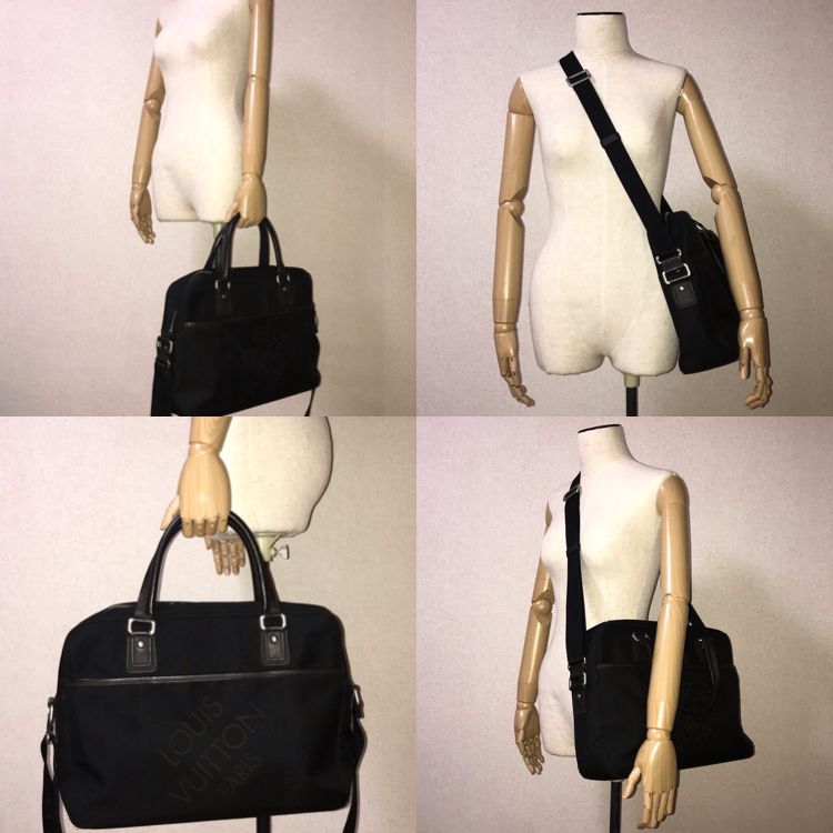 【美品】ルイヴィトン ダミエ ジェアン ヤック ハンドバッグ　ブラック ルイヴィトン ダミエジェアン ヤック ハンドバッグ ブラック LOUIS