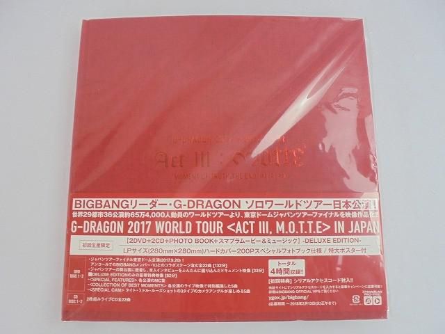 K-POP・アジア BIGBANG G-DRAGON 2017 ACTIII MOTTE DVD G-DRAGON DVD ACT III M.O.T.T.E IN SEOUL - メルカリ