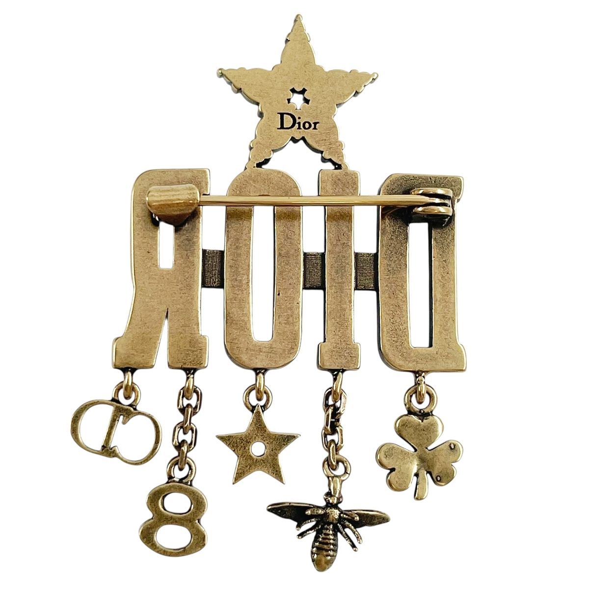 中古】Dior ディオール BEE 8 アイコン ラインストーンブローチ