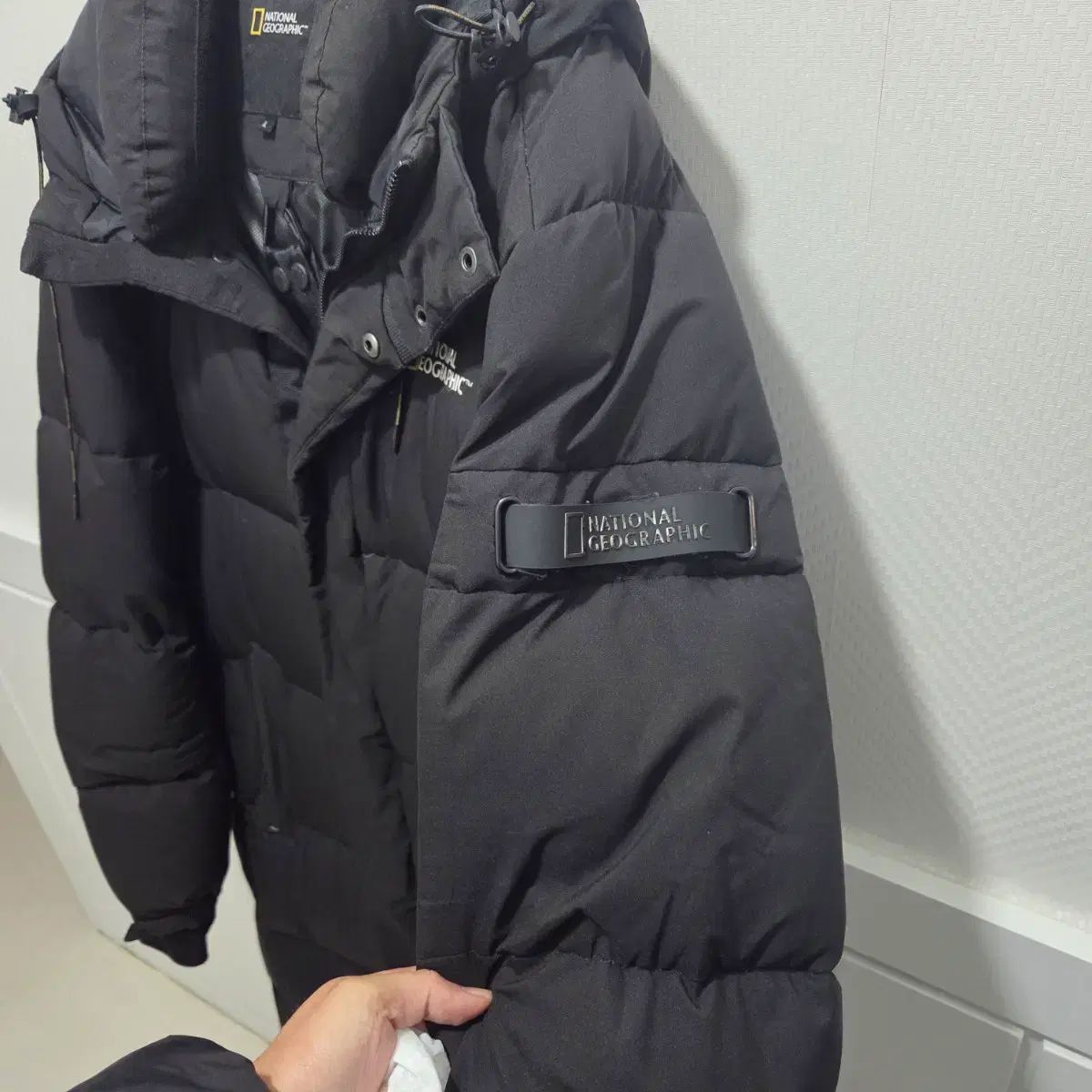 ナショナルジオグラフィック ブラック 購入 ロングダウンジャケット