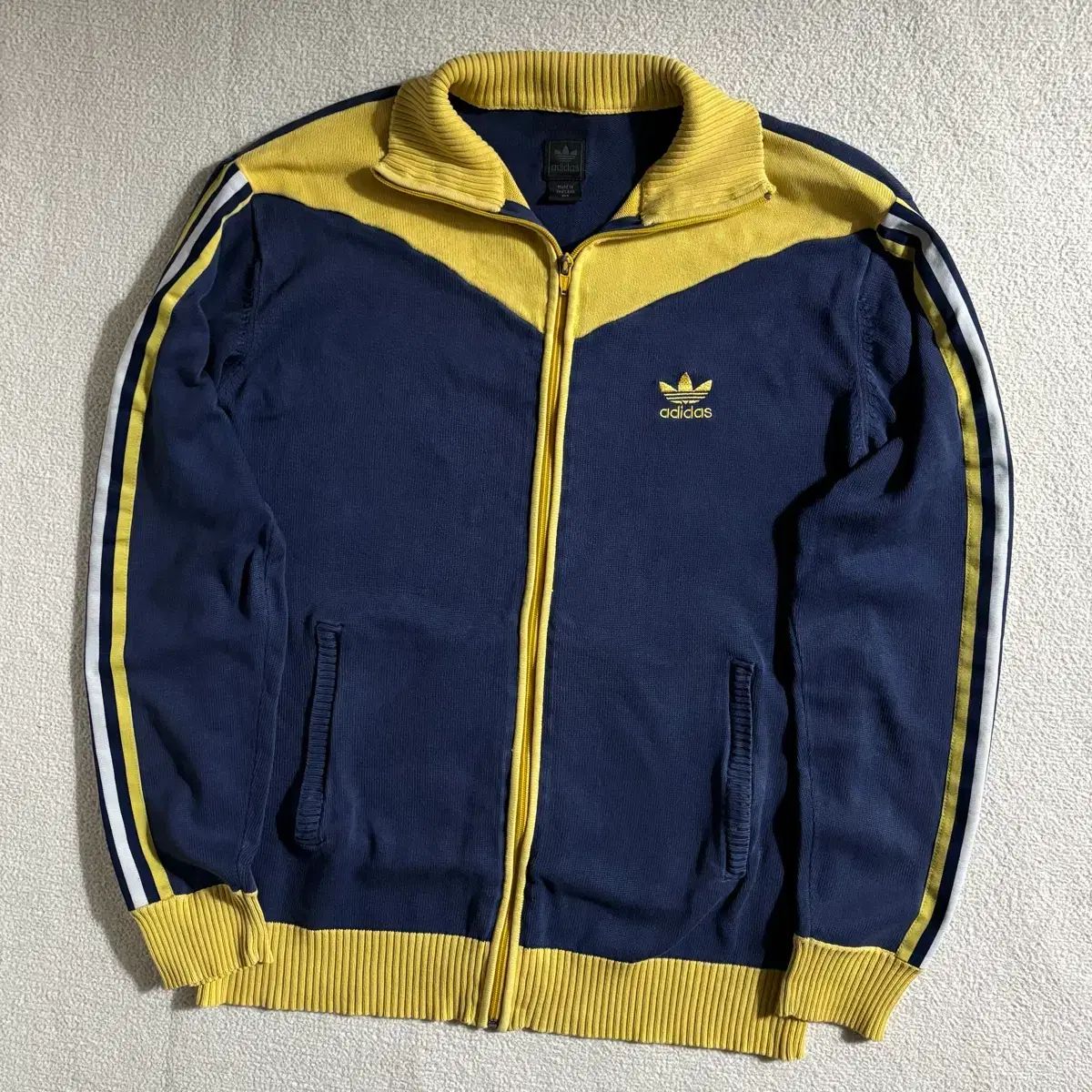 アディダス オールドスクール ネイビー イエロー 남노 ニットジップ