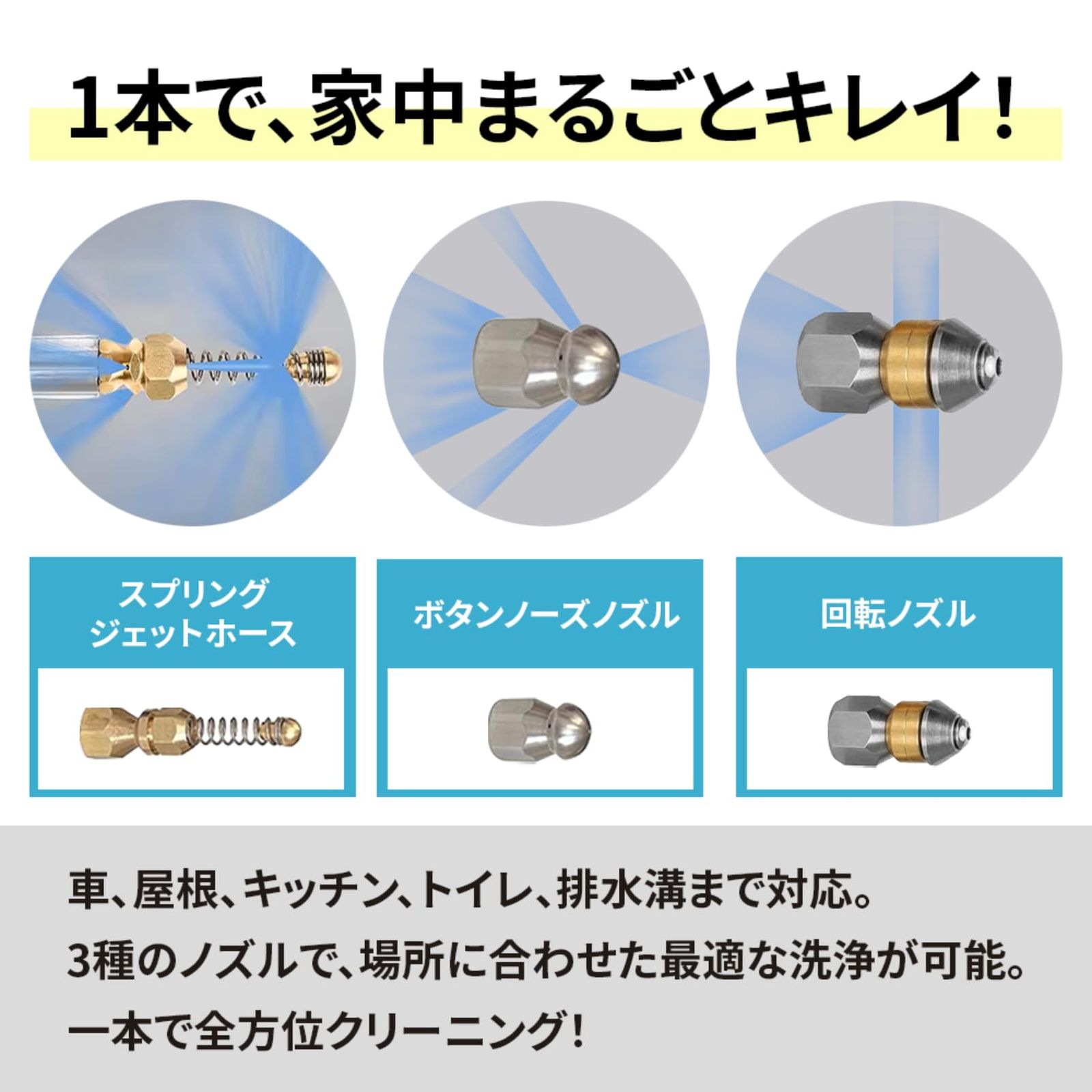 排水管洗浄ホース パイプクリーニング 洗管ノズル ケルヒャー 排水管洗浄 強力洗浄 パイプクリーニングホース 配管洗浄 排水管 高圧洗浄機 ケルヒャー 高圧洗浄ホース 耐久 収納袋付き PLEAVIT 15m 15m ワンタッチタイプ 排水管洗浄ホース 業務用高圧洗浄機ケルヒャー 4 8 ワンタッチ化ホース10M標準装備 トータルメンテ