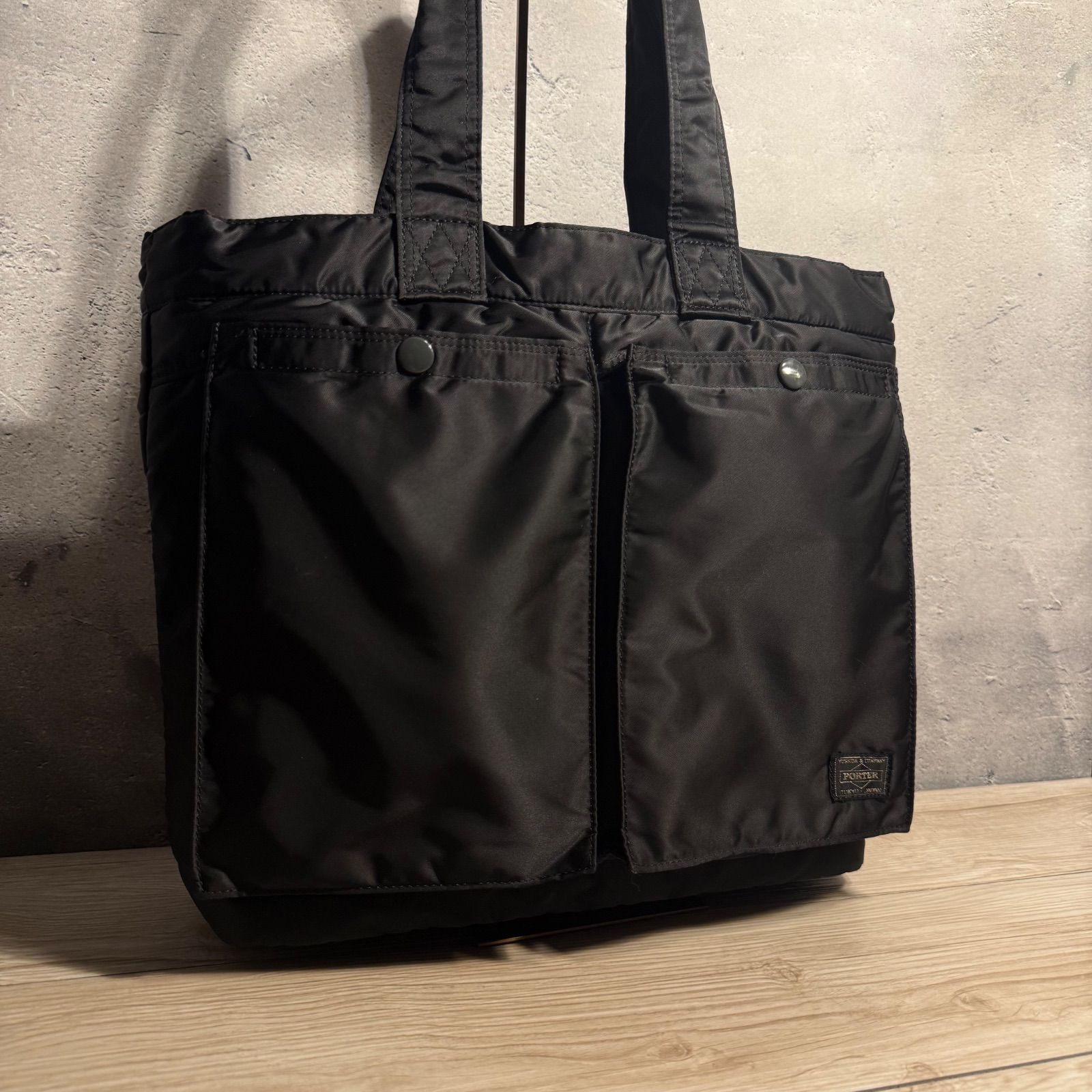 PORTER タンカー　ブラック トートバッグ 新品未使用 ほぼ未使用】PORTER タンカー トートーバック ブラック｜Yahoo!フリマ