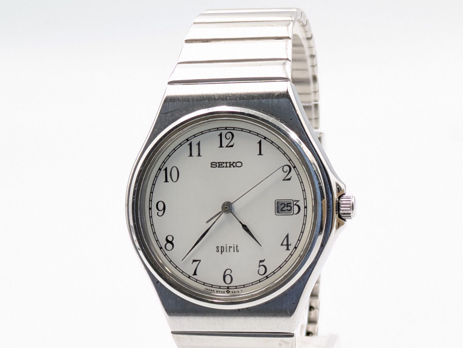 SEIKO セイコー SPIRIT メンズ腕時計 クオーツ デイト表示 シルバー