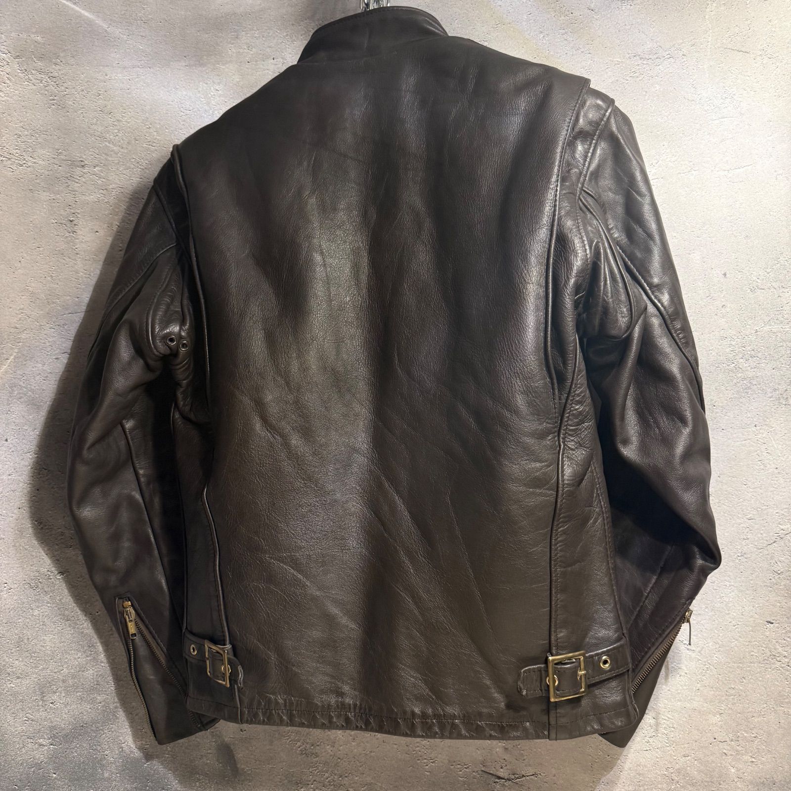 Schott 641 レザージャケット 36 ダークブラウン USA製 本革 404 