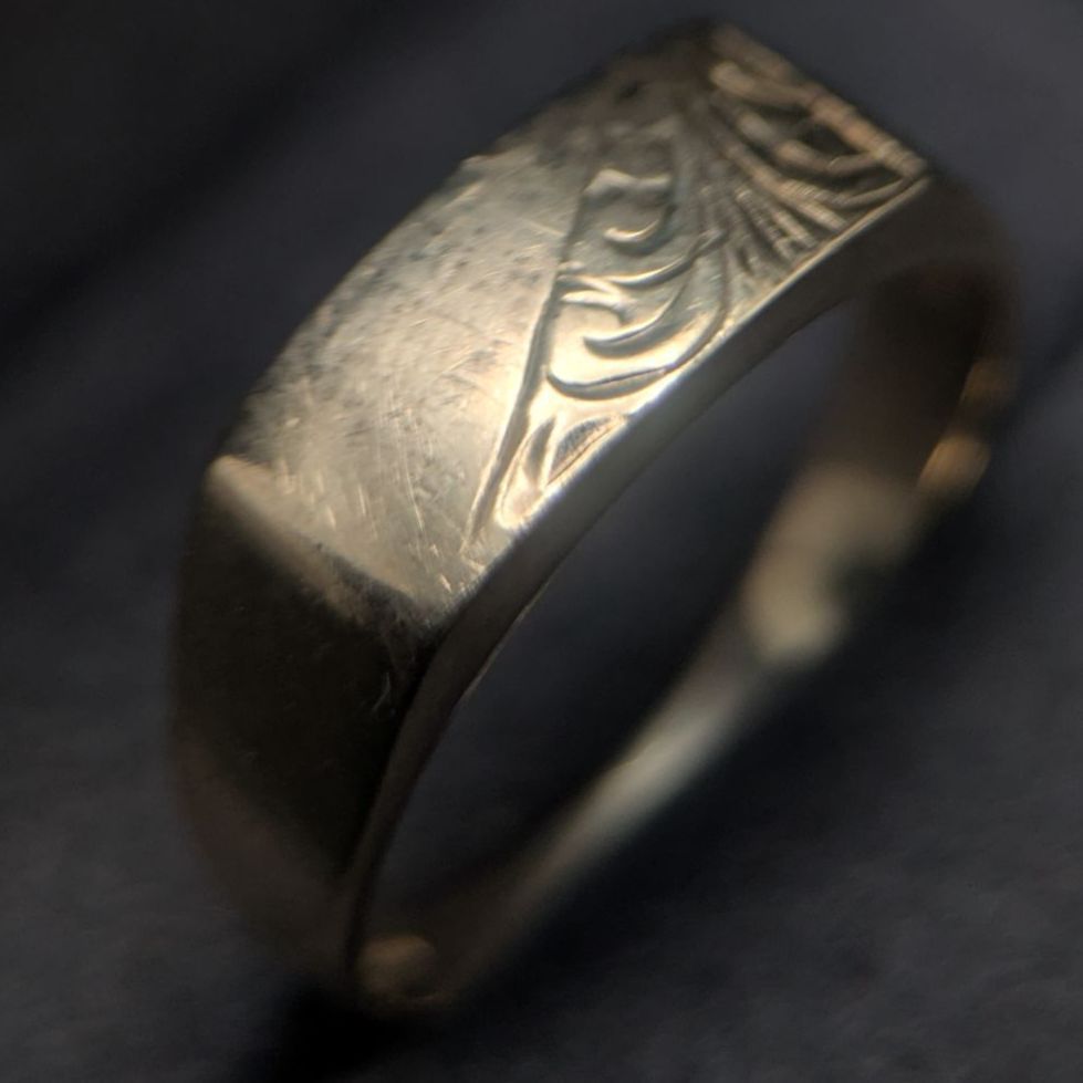 1998年 イギリス製 英国 バーミンガム D&W 9金ゴールド シグネット