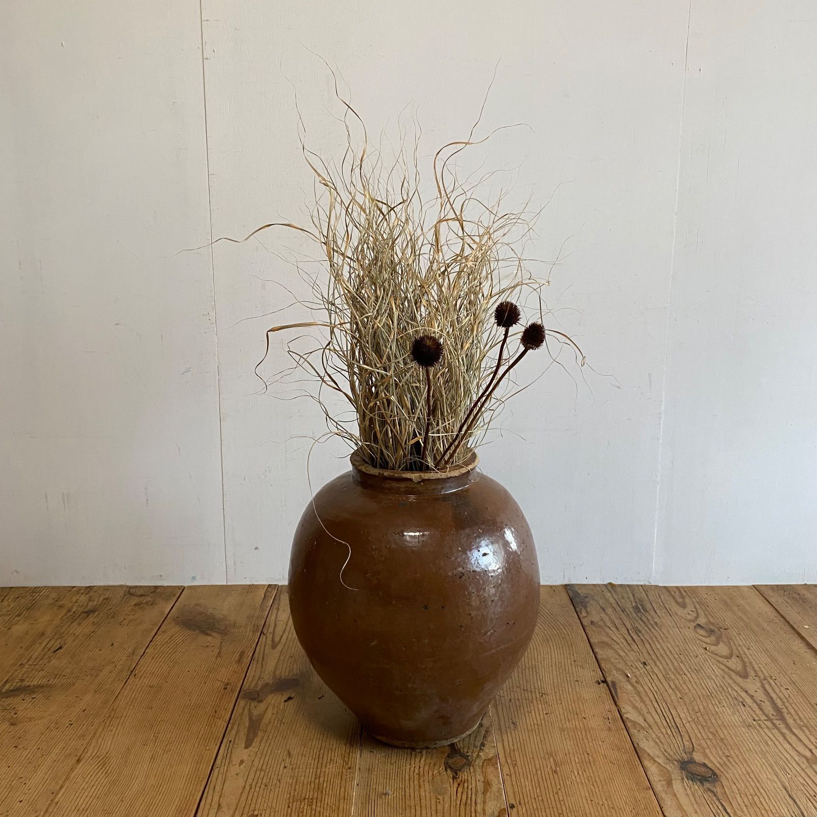 古い陶器の壺 甕 茶壺 花器 古道具 民藝 アンティーク - メルカリ