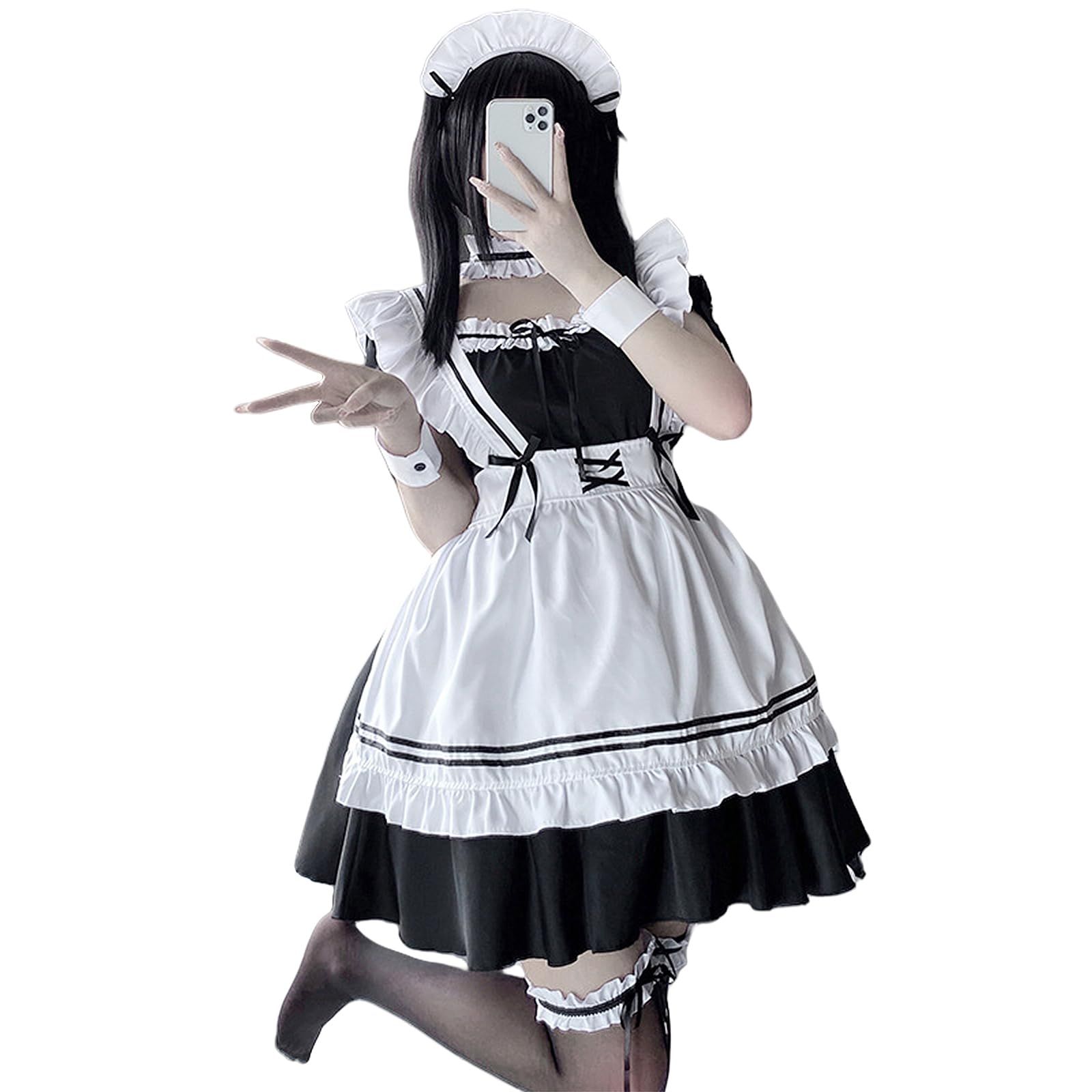 メイドエプロン ショート　5点セット メイドエプロン ショート 5点セット