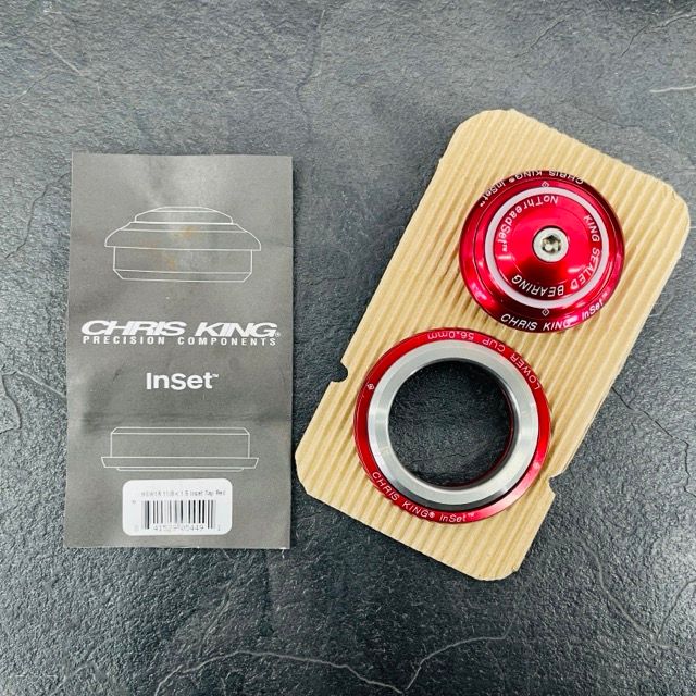 KING SEAZED BEARING CHRIS KING InSet NoThreadSet 1.5Red 自転車用パーツ クリスキング headパーツ 【中古】/515394