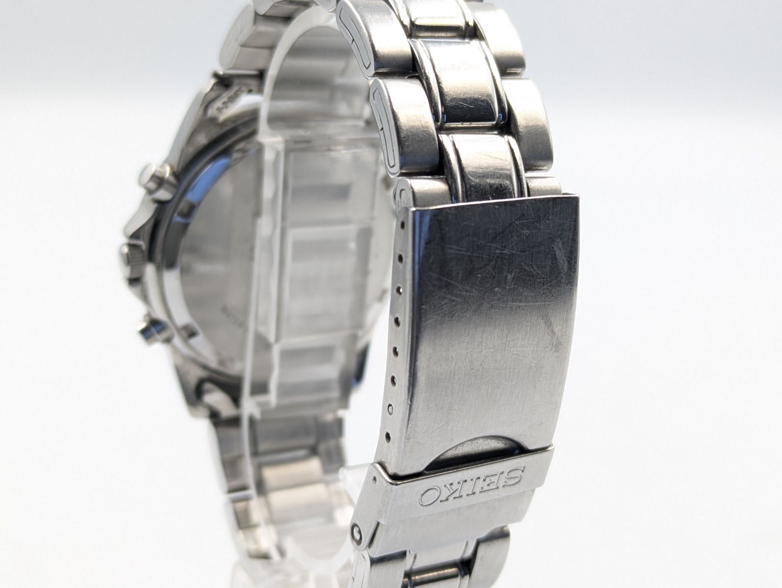 SEIKO セイコー クロノグラフ 7T92-0DX0 100M防水 メンズ腕時計