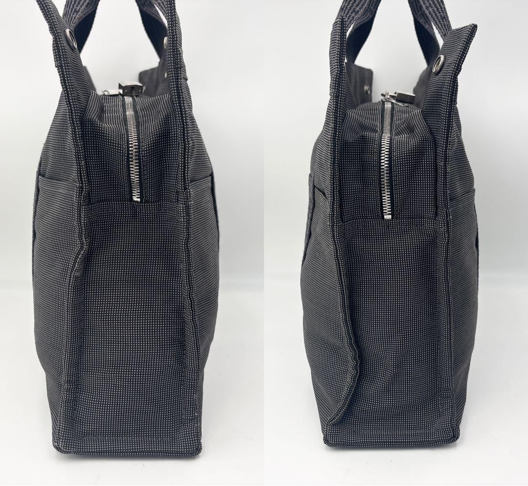 エルメス エールライン MM トートバッグ グレー系 鞄 カバン カデナ(鍵