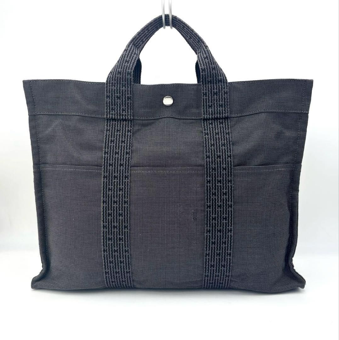 エルメス HERMES＊エールラインMM トートバッグ　カデナ 1/鍵2個 エルメス エールライン MM トートバッグ グレー系 鞄 カバン カデナ(鍵