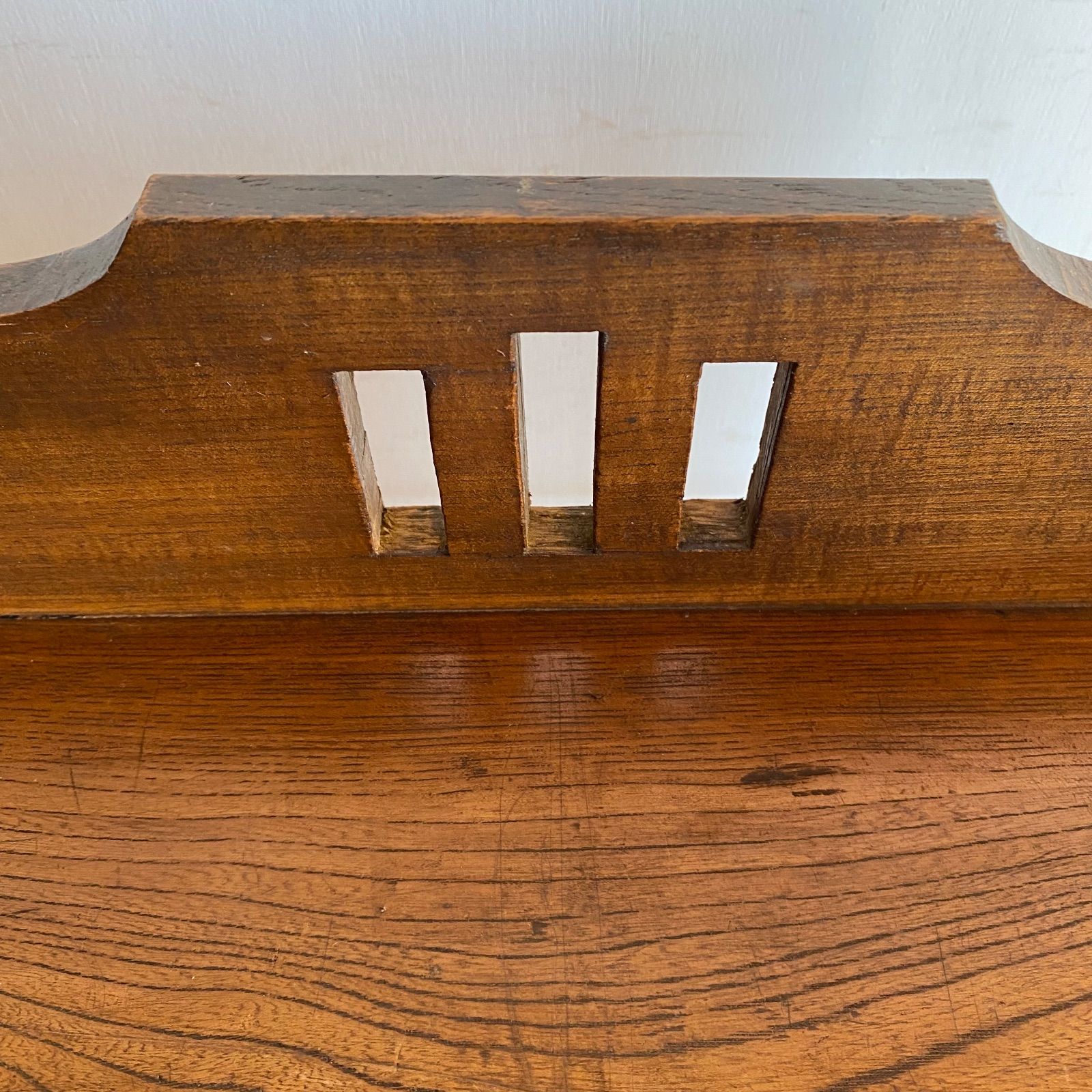 アンティーク 古家具 ガラス戸棚 小型収納棚 木製 食器棚 本棚 昭和