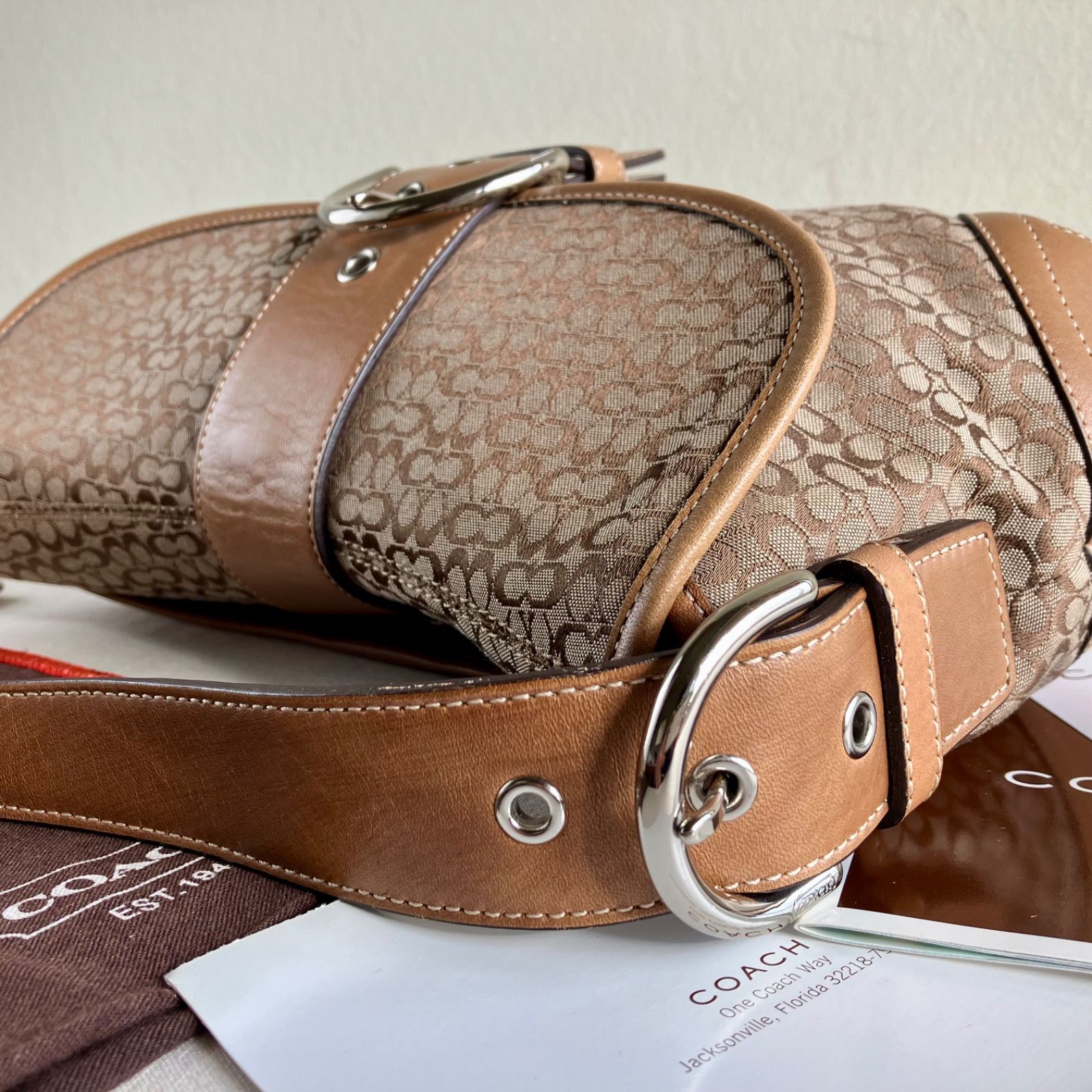 Coach Vintage y2k Signature Medium Soho Flap Shoulder bag Brown