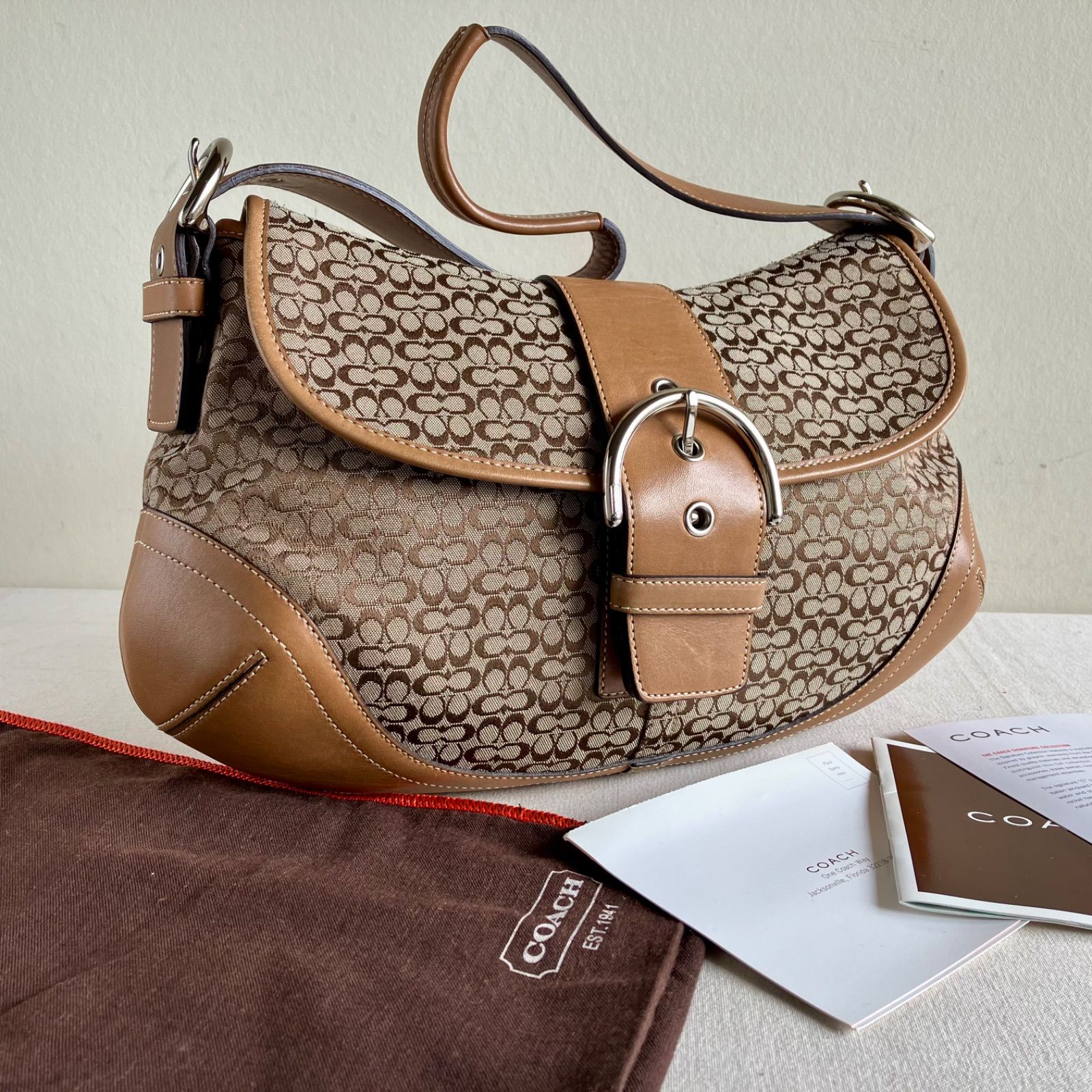 Coach Vintage y2k Signature Medium Soho Flap Shoulder bag Brown