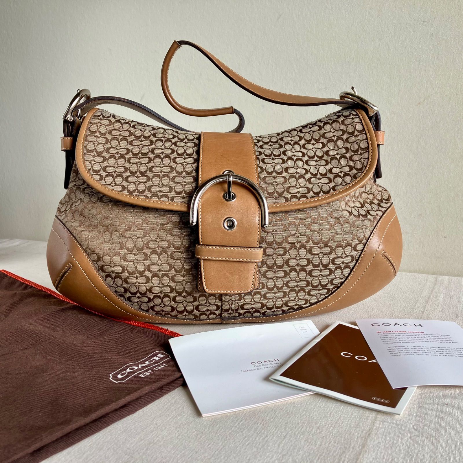 Coach Vintage y2k Signature Medium Soho Flap Shoulder bag Brown