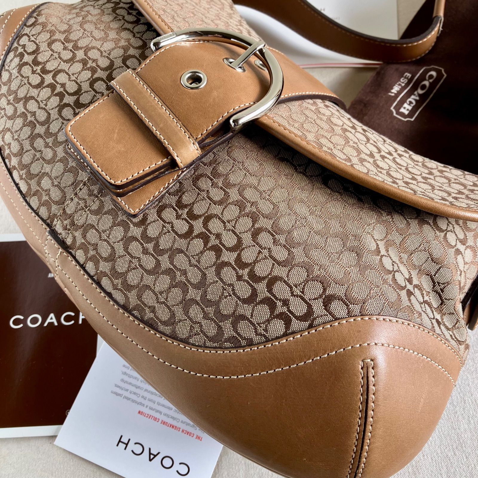 Coach Vintage y2k Signature Medium Soho Flap Shoulder bag Brown