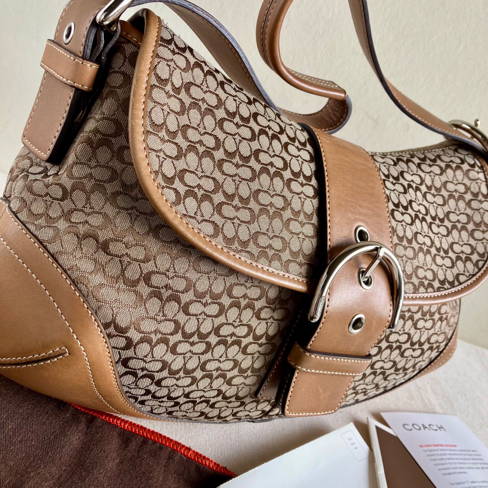 Coach Vintage y2k Signature Medium Soho Flap Shoulder bag Brown