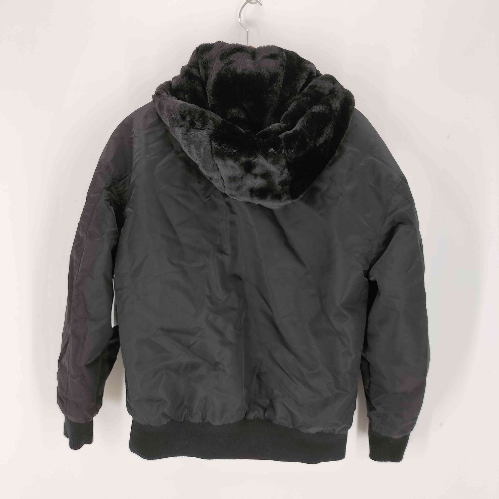 ザラ ZARA フェイクファーリバーシブルボンバージャケット メンズ JPN 