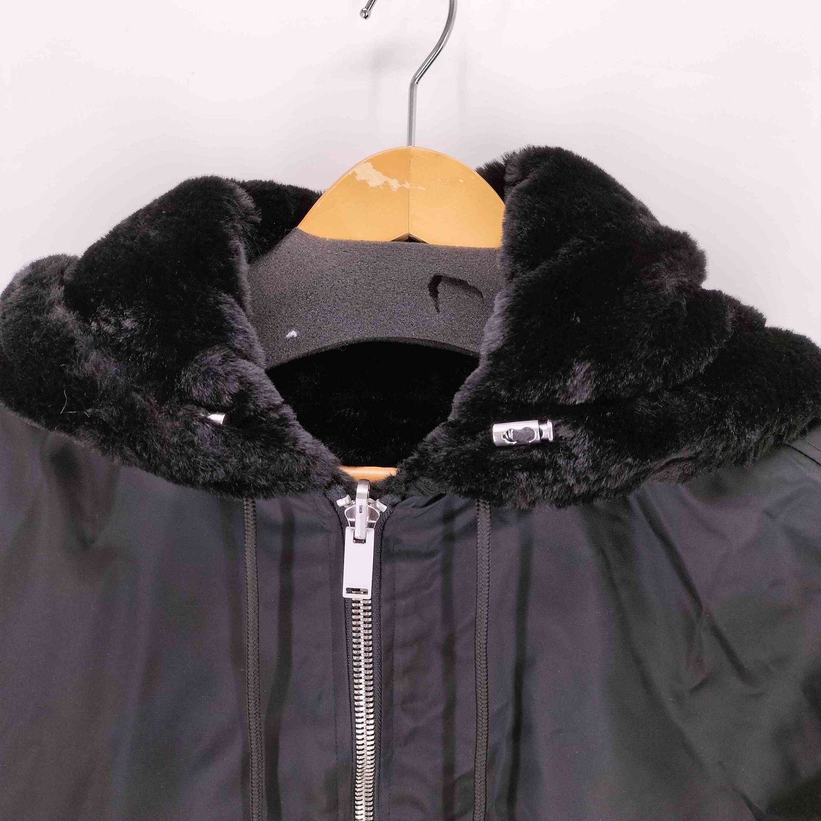 ザラ ZARA フェイクファーリバーシブルボンバージャケット メンズ JPN 