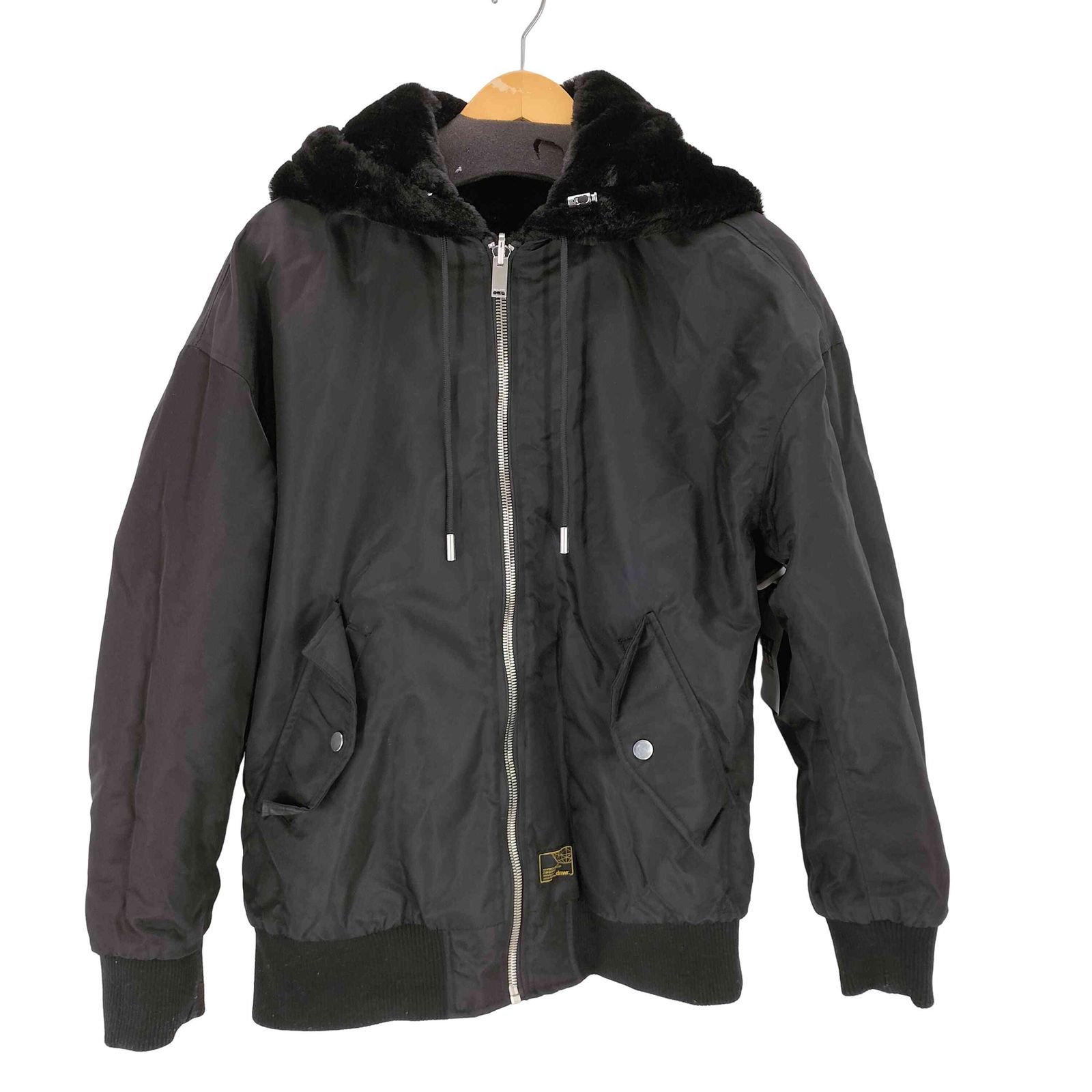 ザラ ZARA フェイクファーリバーシブルボンバージャケット メンズ JPN