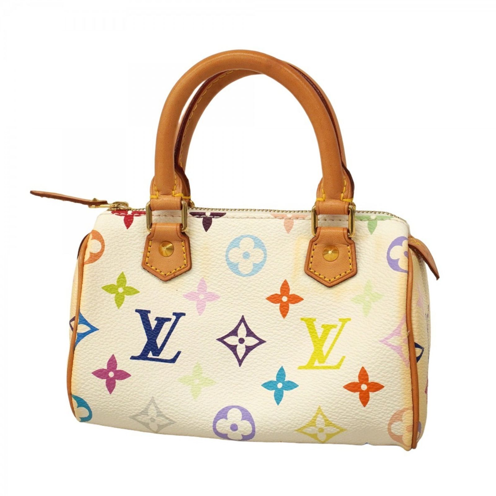 鑑定済　ルイヴィトン　モノグラム　ミニスピーディ ルイヴィトンミニスピーディ 14145 ブラウン レディース モノグラム