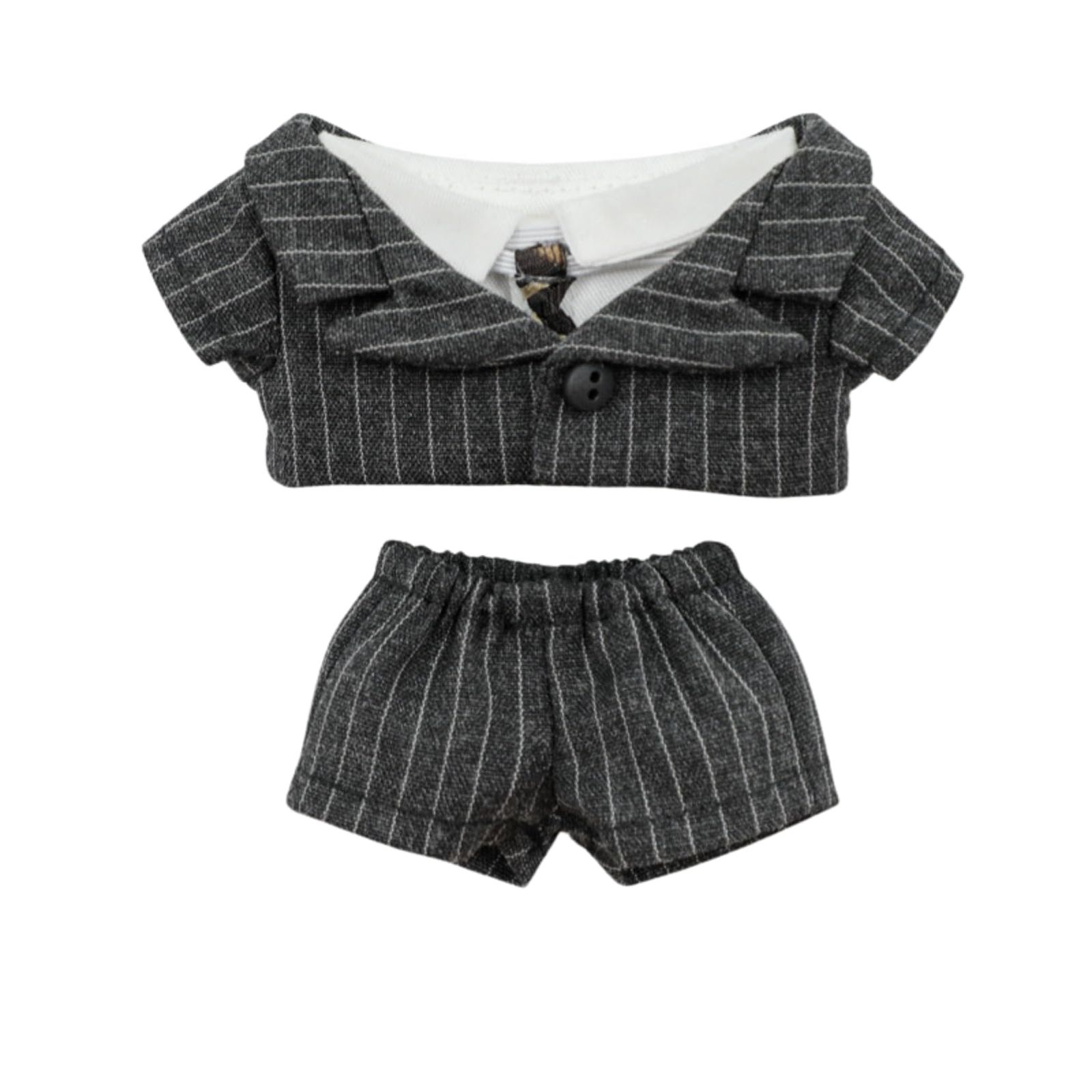 新品，高品質 (黒 10cm かわいい ブラック) セット ネクタイ スーツ ズボン シャツ ぬい服 服 ぬいぐるみ 人形 ぬいぐるみ