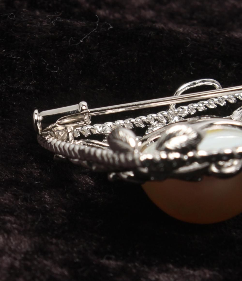 美品 タサキ ブローチ ペンダントトップ SV マベパール 16.6mm トリ