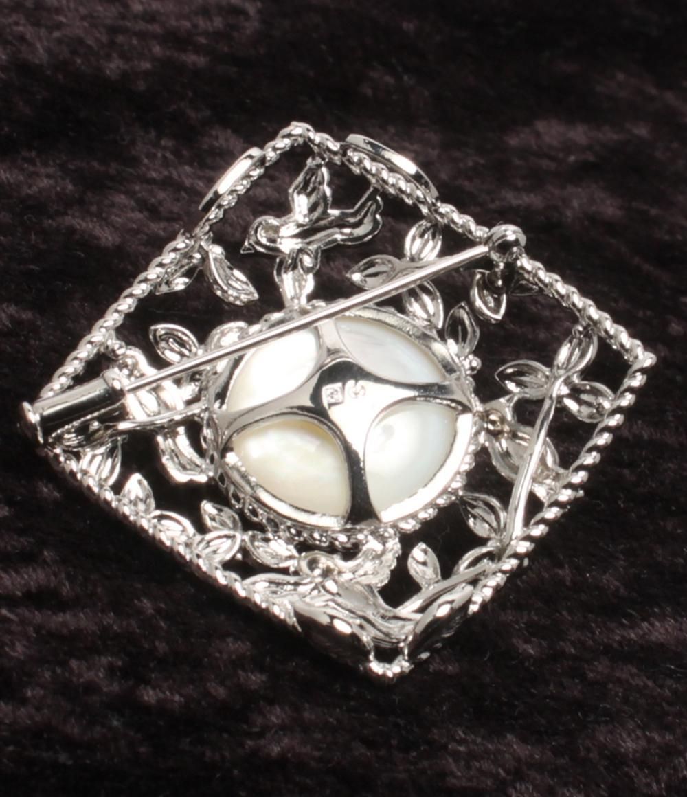 美品 タサキ ブローチ ペンダントトップ SV マベパール 16.6mm トリ