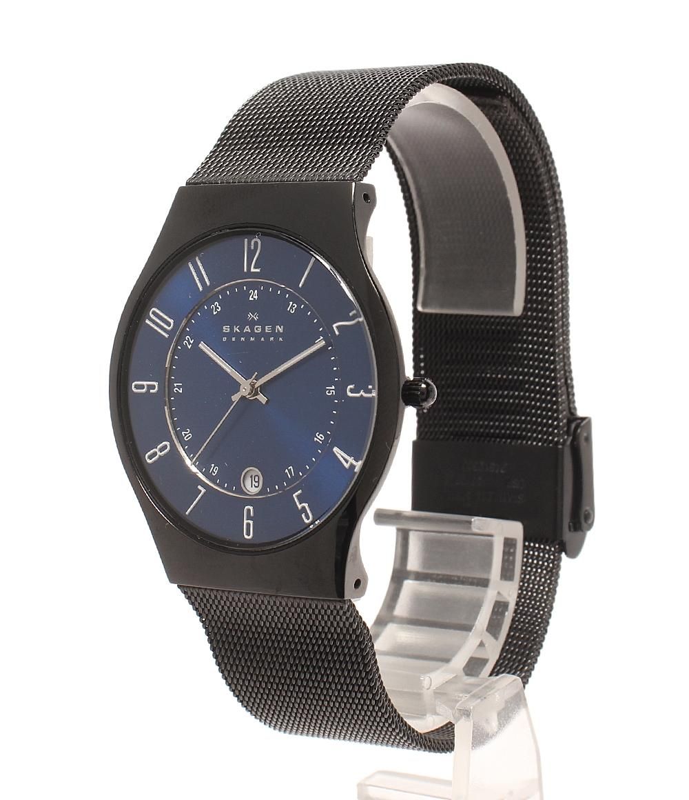 メンズ SKAGEN デンマーク チタン メッシュベルト 腕時計