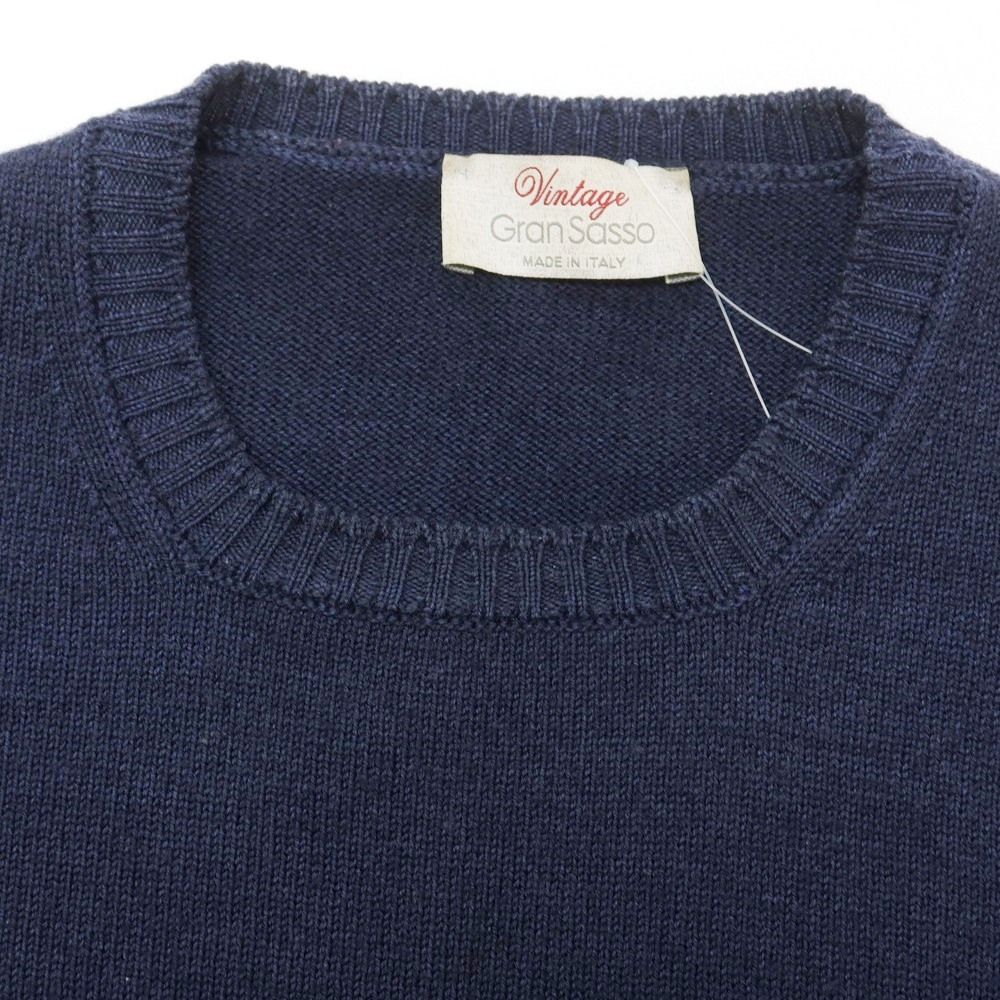 中古】グランサッソ GRAN SASSO ヴィンテージ加工 ウール クルーネック